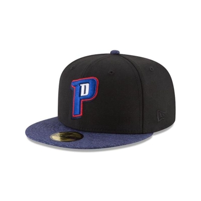 Detroit Pistons Gorra | New Era NBA Shadow Tech 59fifty Fitted Cap Mexico - Negros